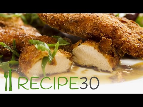 CRISPY FRIED CHICKEN WITH HONEY AND SOY GLAZE - By www.recipe30.com