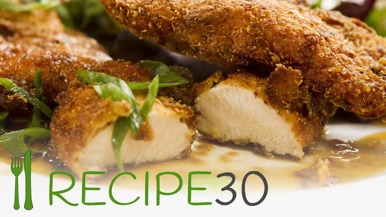 CRISPY FRIED CHICKEN WITH HONEY AND SOY GLAZE - By www.recipe30.com | Recipe30