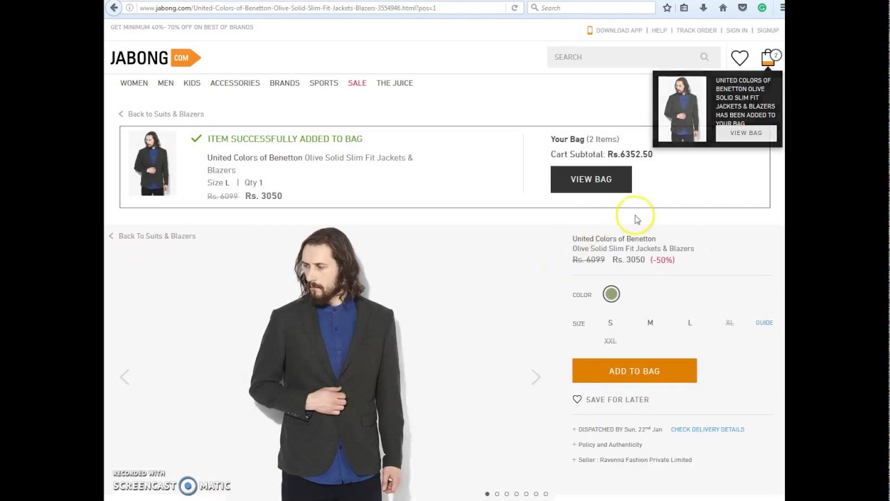 Easy steps to place order on Jabong online