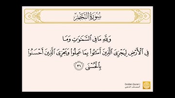 سورة النجم من الآية (٣١) إلى نهاية السورة للقارئ سعد الغامدي