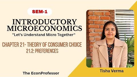 Chapter 21 (Preferencs) | Introductory Microeconomics | B.A.(hons) Economics | Sem 1