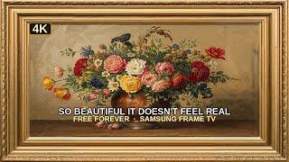 Vintage Floral Art 🌸 Free 2 Hour Samsung Frame TV Screensaver 4K 2026