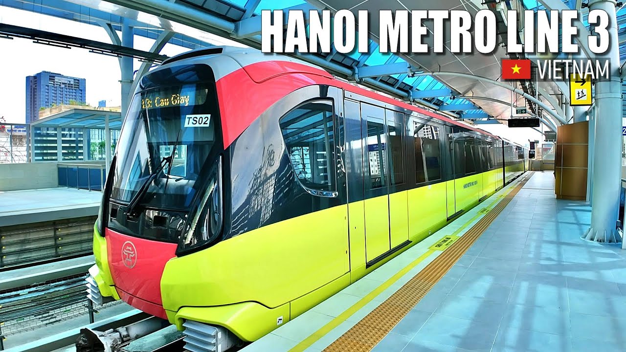 Newest Hanoi Metro Line 3 (T3) - Full Train Ride Experience - Vietnam 🇻🇳 - Virtual Tour [4K]