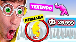 Hermanos en MAPA TROL 99% IMPOSIBLE 😂🐰!! - Super Bunny Man #2 TEKENDO screenshot 4