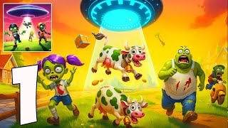 Aliens vs Zombies Invasion – Gameplay Walkthrough – UFO Defense & Zombie Battles (iOS, Android) screenshot 5