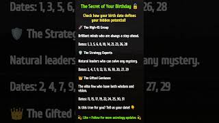 What does your Birthdate say about you? 📅 #BirthdateSecrets #PersonalityTraits
