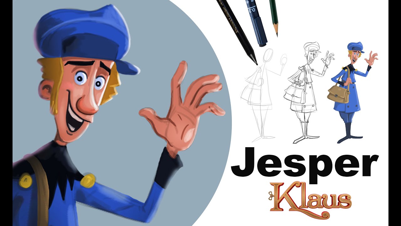cara menggambar  JESPER fanart dari film animasi  KLAUS 