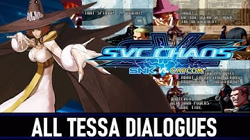 SVC Chaos: SNK VS Capcom - All Tessa Dialogues