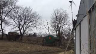 Lowering 20 foot turbine