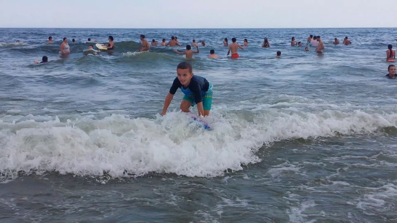 201607 Charlie practically surfing on boogie board YouTube