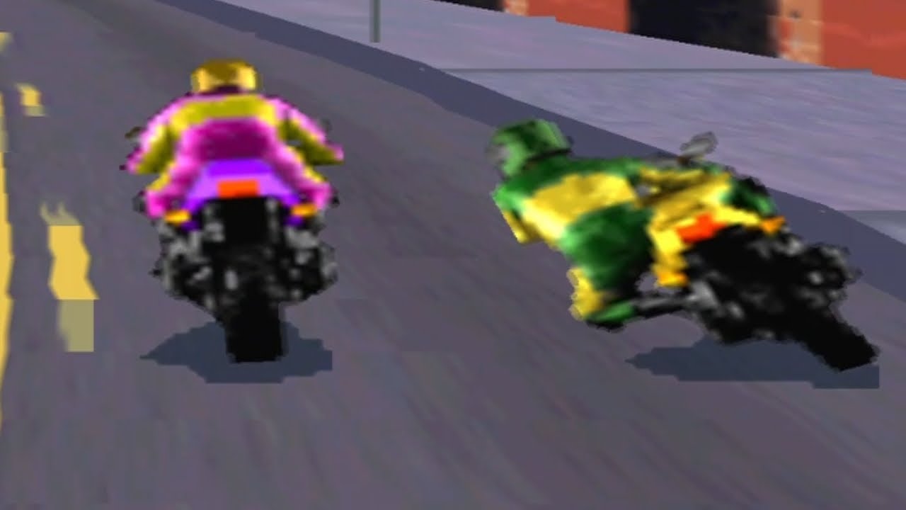 road rash tring to win the race with a bit of fight - YouTube