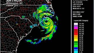 2014 Arthur - Wilmington, NC WSR-88D Radar Animation
