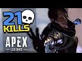 21 KILL SOLO WIN!! | Overpowered plays Apex Legends