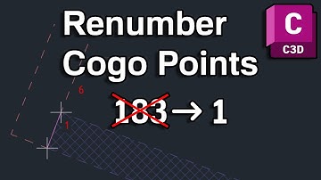 How to renumber cogo points in Civil3D tutorial