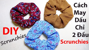 Cách May Giấu Chỉ Hai Đầu Scrunchies |Tự làm dây cột tóc bằng vải | Sewing scrunchies | Liam Channel