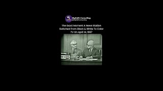 The Exact Moment A News Station Switched From Black & White To Color TV On April 14, 1967