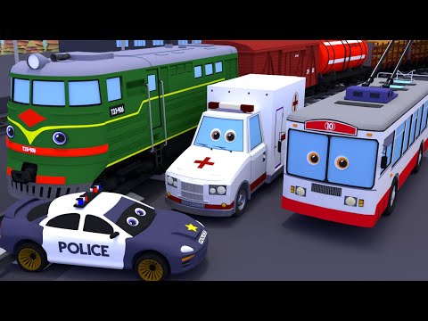Скорая помощь пожарная машина полицейская машина мультфильм