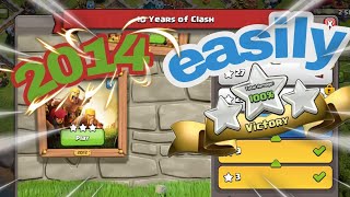 10 years of clash of clans challenge 2014. easily 3 star ★★★ 😍