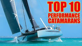The Top 10 Performance Catamarans by their sailing ratios  58ft to 65ft