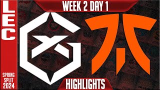 GX vs FNC Highlights | LEC Spring 2024 W2D1 | GiantX vs Fnatic