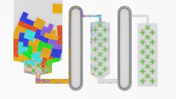 Tetris. Shredder. Simulation. N010. 4K