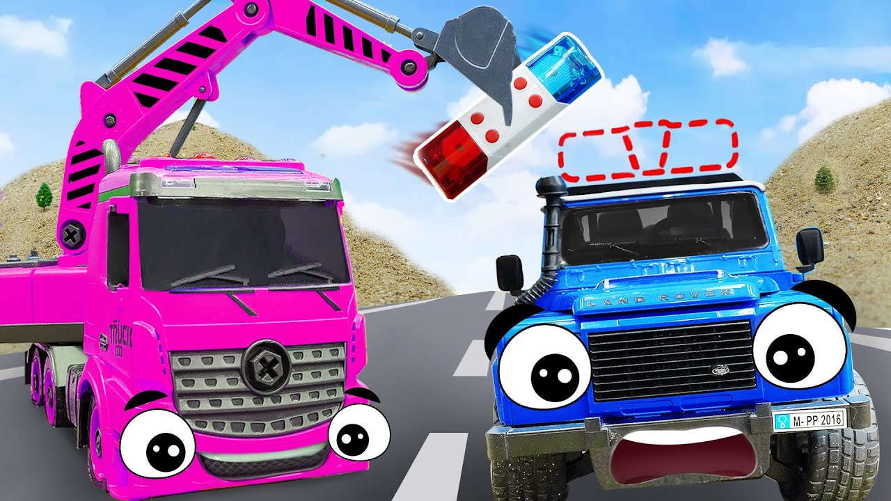 Police Car Broken Down??? Don't worry, The Super Rescue Team is Here To Help | Dinky TV