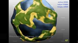 Planet Generator 3D Perlin noise displacement of geospheres