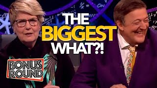 WORLDS BIGGEST Did You Know THAT was THAT BIG QI with Sandi Toksvig & Stephen Fry