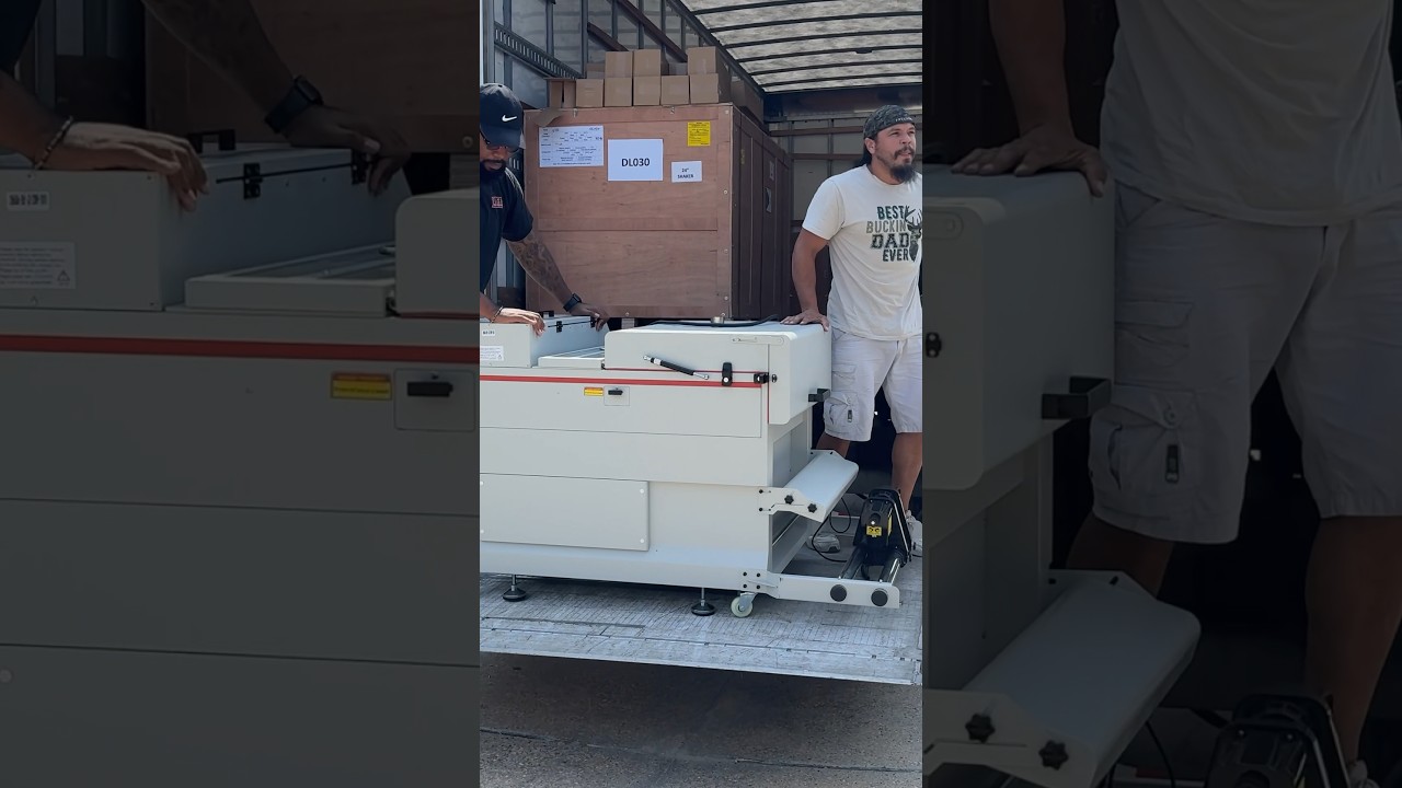 Unloading 24” DTF Shaker for our shop 