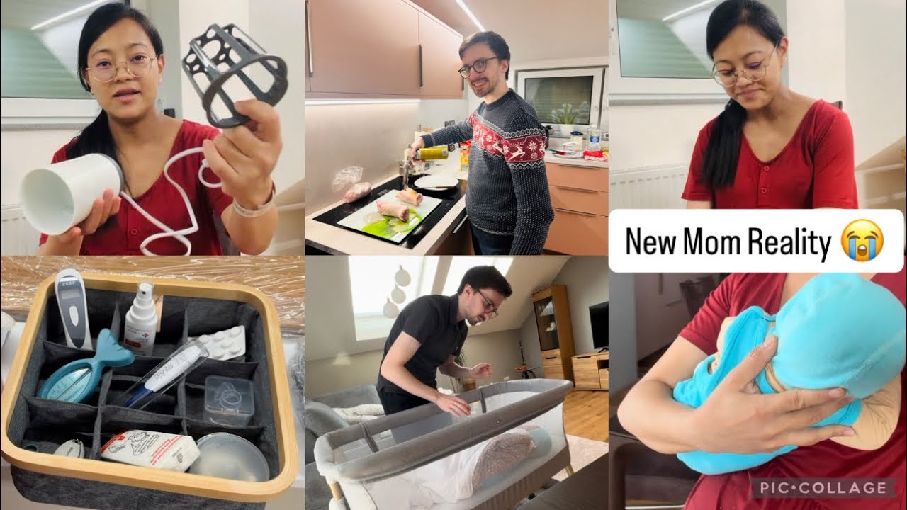 A Day in the Life of a Newborn Naga Mom in Germany 🇮🇳🇩🇪 | German Husband Cooks Naga Food 🍛 