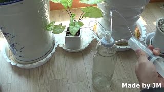 Simple Water Suction Device
This is a simple water suction device made of Glass Bottle, Two Shampoo pumps, Syringe, PVC hose.
The syringe creates vacuum in the bottle, the water comes sucked.
You can use this device for multi purpose. Simple Water Suction Device