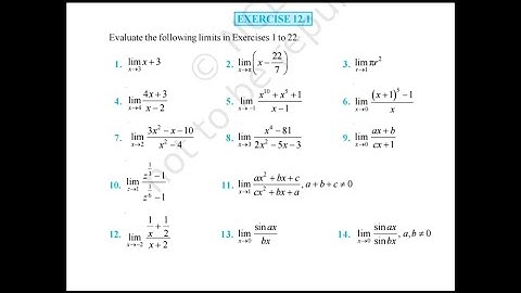 Class 11th Maths Ncert  Ex- 12.1 Q1 to Q5 Limits full solution | Limits and Derivatives |CBSE 2025 