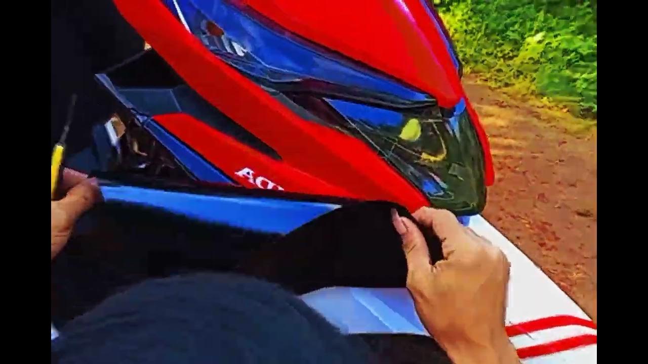 modifikasi motor Honda Beat pakai Skotlet Warna hitam dop - YouTube