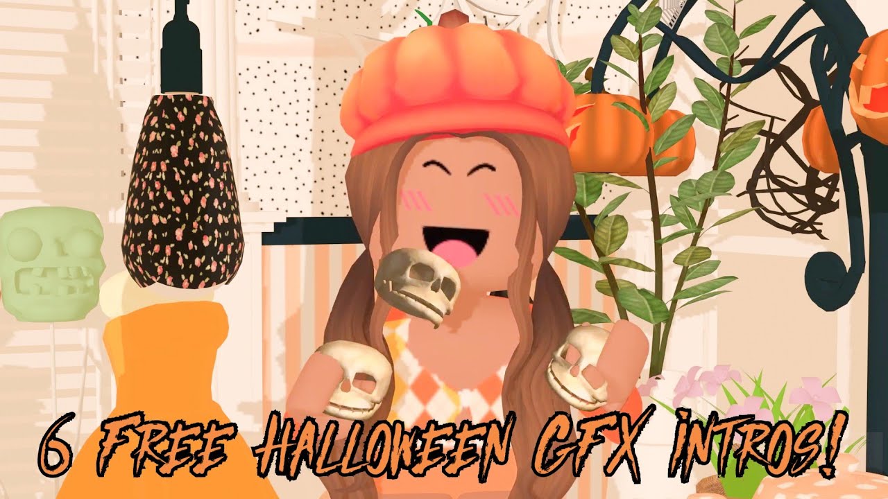 6 Free Halloween Gfx Intros Girls Youtube - roblox halloween logo aesthetic
