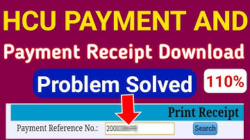 Hcu Payment Related Issues Solved |Hcu Payment Reference Number |Hcu Payment & Receipt Problem Solve