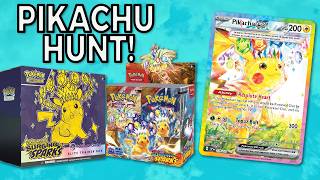 Opening Surging Sparks Booster Box and Pokemon Center ETB for the Pikachu ex SIR!