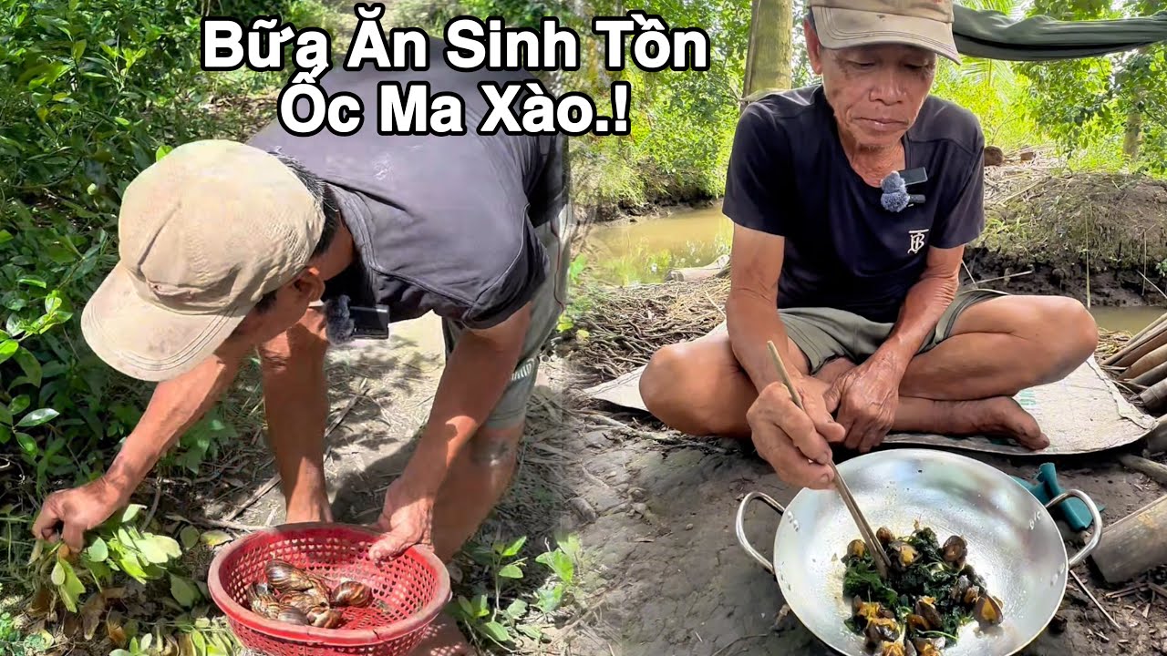 Ông Chú U60 Chế Biến Món Ốc Ma Xào Hấp Dẫn.#U60 