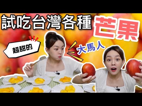 大馬人驚呼台灣芒果品種也太多~而且顏色都超美!!! 一次品嚐8種不同品種~每顆都好甜！