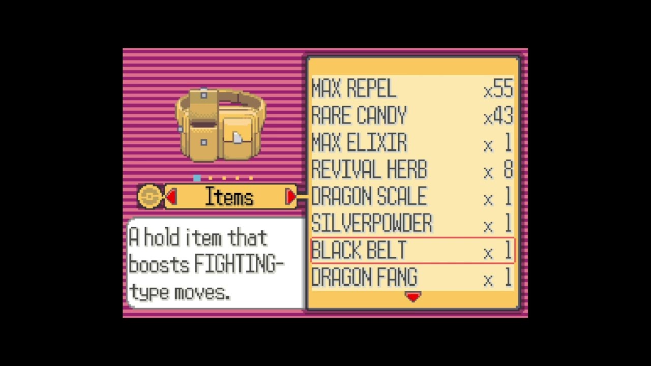 How to get Black Belt in Pokemon Ruby