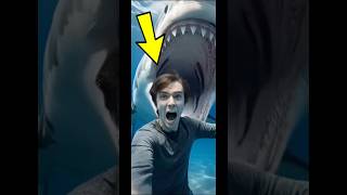Tiny Human VS A Giant Shark 🦈 #ai #shark #goviralshorts