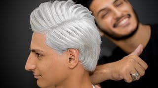 صبغ الشعر باللون★ السلفر ★😍 مع ستايل اوربي جديد🔥 2020 Dye hair in silver color