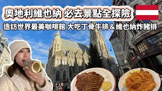 【歐洲遊記】奧地利維也納必去景點全探險大吃丁骨牛排維也納炸豬排皇帝煎餅聖史蒂芬教堂 市政廳 中央咖啡館 格拉本大街 百水公寓 陳家麵館 煙囪捲空姐報報Emily的世界旅遊