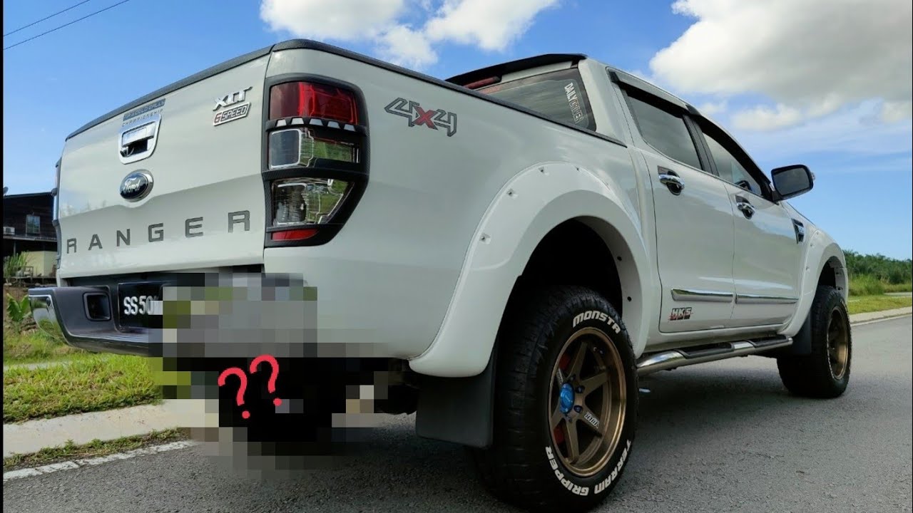 Ford ranger gets new exhaust ( HKS exhaust ) YouTube