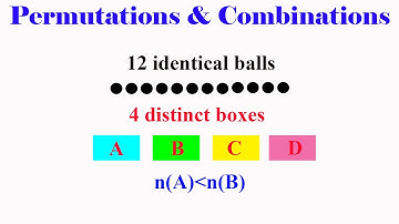 P & C: Distribute 12 identical balls in non-empty distinct boxes n(A) greater than n(B)