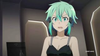 Sword Art Online 2 - Sinon finds out kirito is a Guy (English Dub)