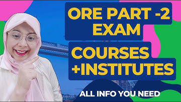 ORE PART-2-COURSES YOU NEED TO DO AND INSTITUTES (EVERYTHING YOU WANNA KNOW)