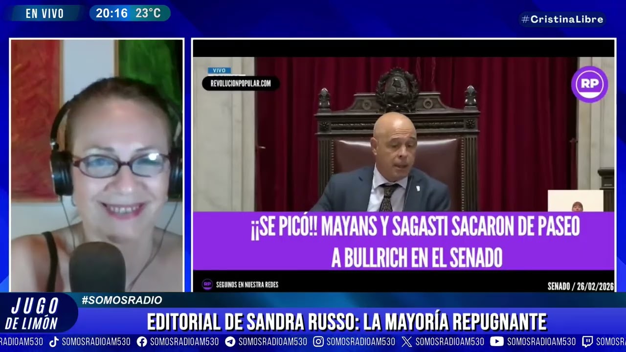 EDITORIAL DE SANDRA RUSSO: LA MAYORÍA REPUGNANTE - JUGO DE LIMÓN - AM530