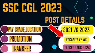 SSC CGL 2023 Vacancy Postwise Statewise Details | 2021vs 2023 comparison Target Rank 2023