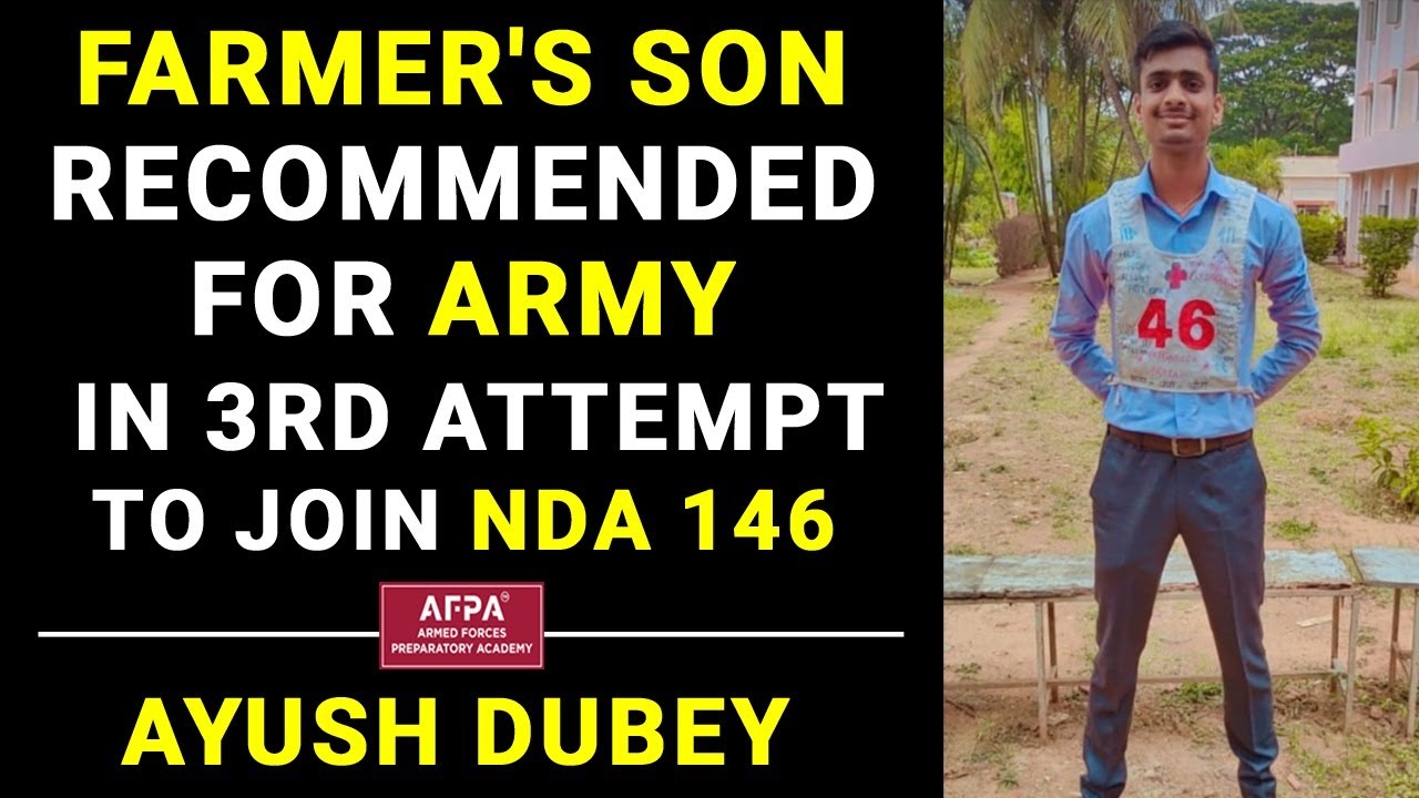 Farmer's Son Recommended for SSB Interview  to Join NDA 146 | Cdr Natarajan | AFPA