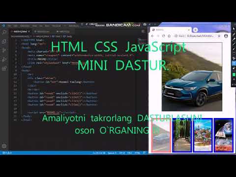 HTML CSS JavaScript mini dastur